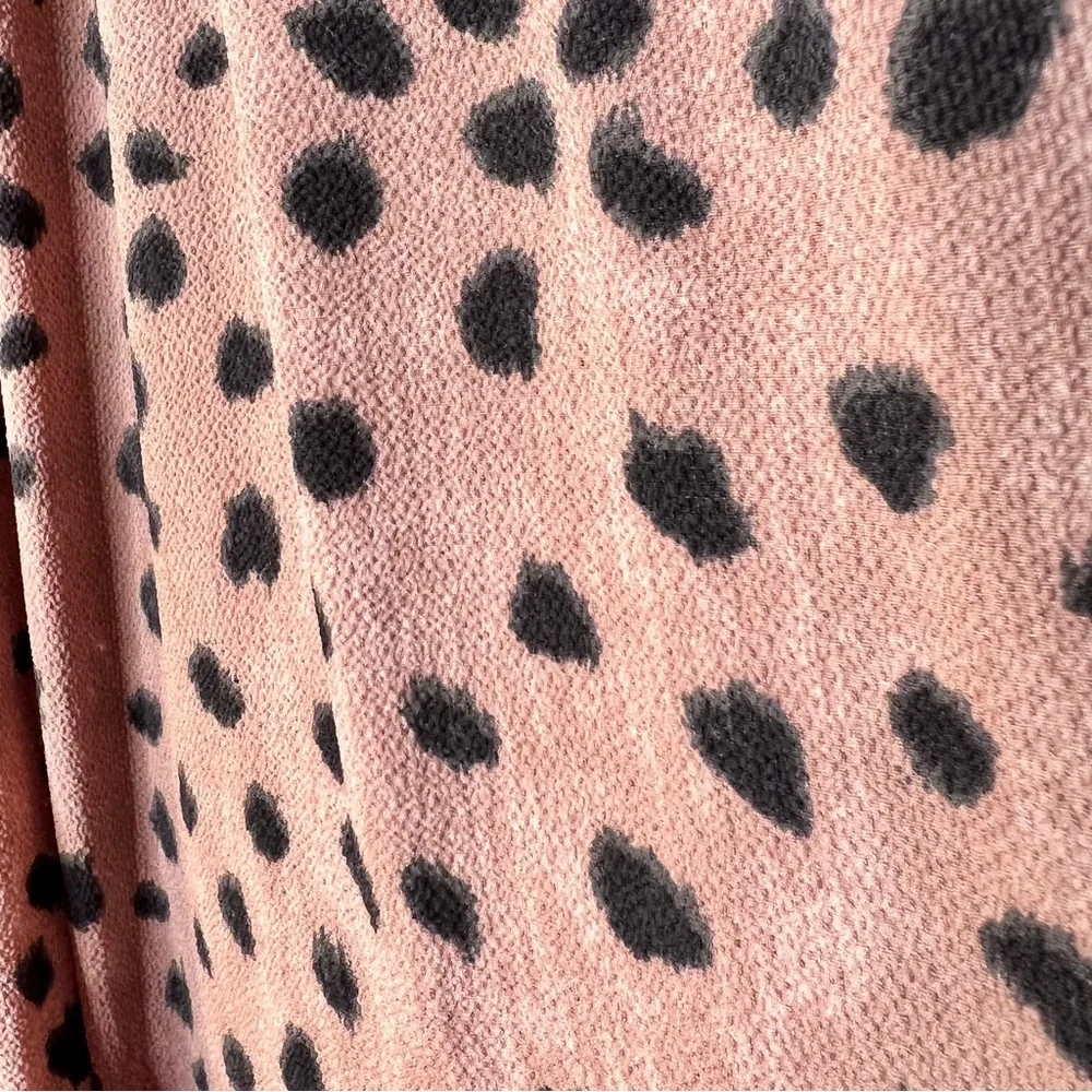 Rebecca Taylor La Vie Le Faune Mini Dress Sz M Smock Cheetah Print Long Sleeve